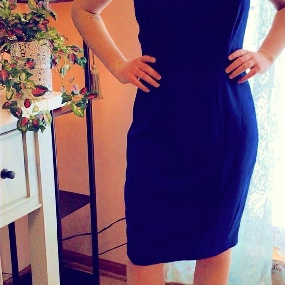 CARMEN MARC VALVO INFUSION ROYAL BLUE DRESS 8 NWT - Picture 10 of 14